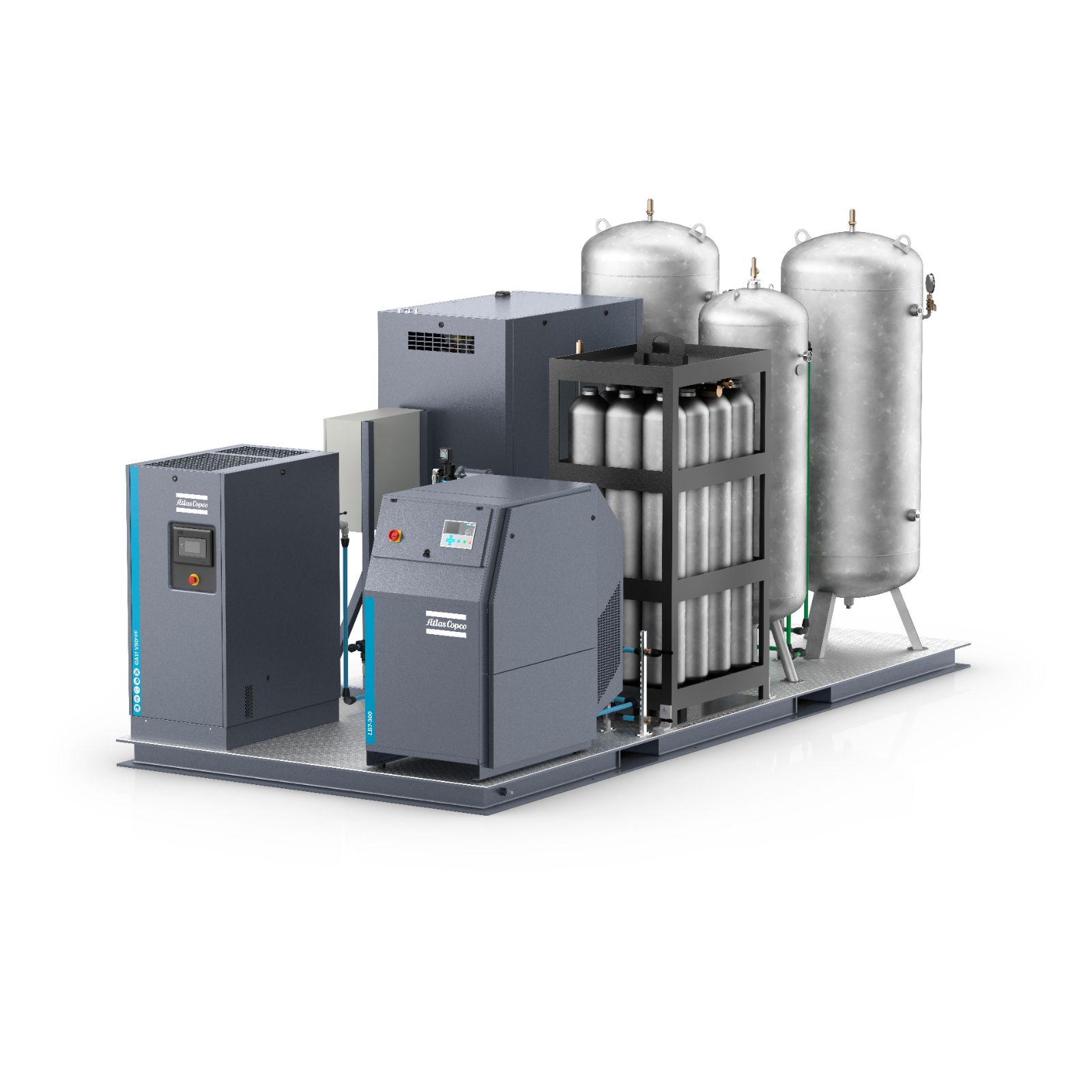 Atlas Copco HPN2 high pressure nitrogen skid